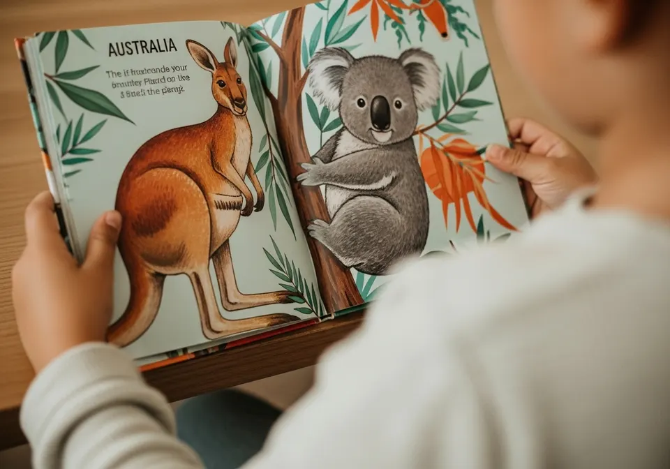 Children engaged in reading and literacy activities